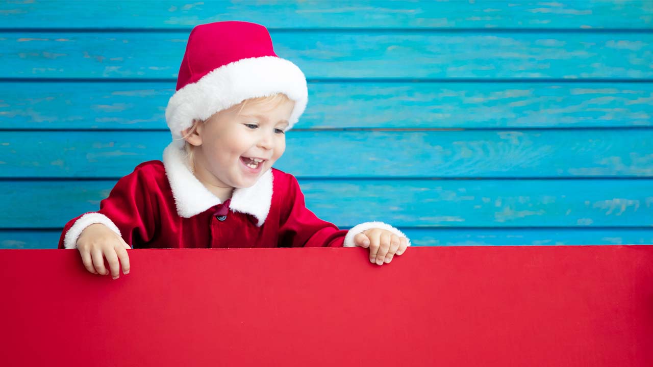 baby in Santa hat